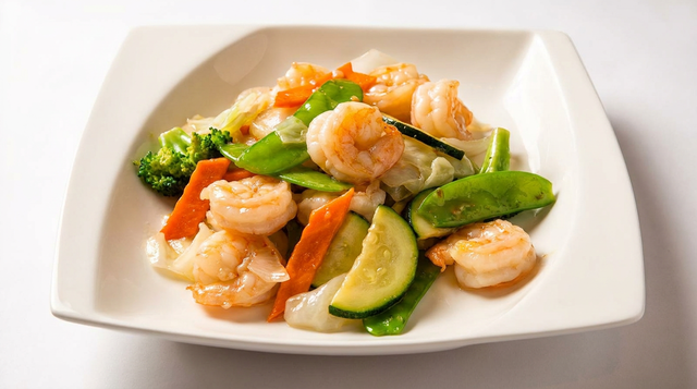Shrimp with Mixed Vegetables.